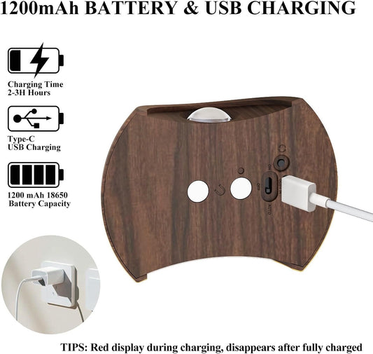 Indoor Wall Lamp - Night Light with Motion Sensor - Wireless LED Wall Light - Rechargeable Wall Lamp - Stair Lighting - Closet Lighting - Bedroom Lamp - USB Rechargeable - Magnetic - Warm White Light - White - 1 Piece