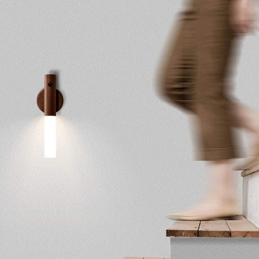 Lighting Wood Wall Light Battery LED Children s Night Light Wireless Motion Sensor Portable Vintage Closet Lamp USB Rechargeable Magnetic Night Lamp
