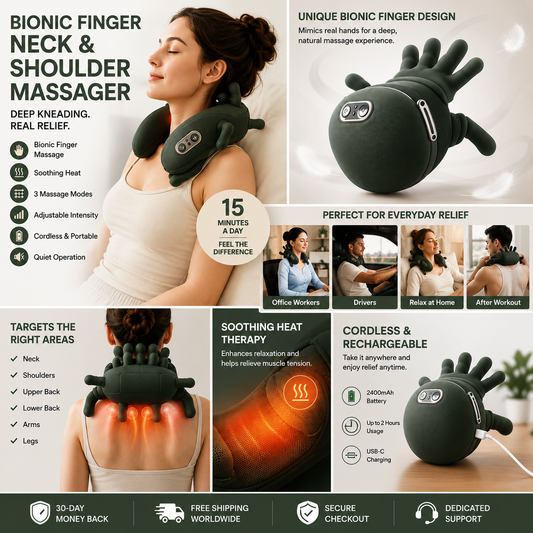 Bionic Finger Neck & Shoulder Massager with Heat