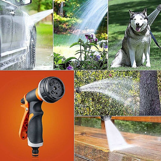 Garden Hose Nozzle, 8 Watering Modes Multifunctional Garden Sprayer, Comfort Plastic Spray Gun, Ideal Car Wash, Lawn