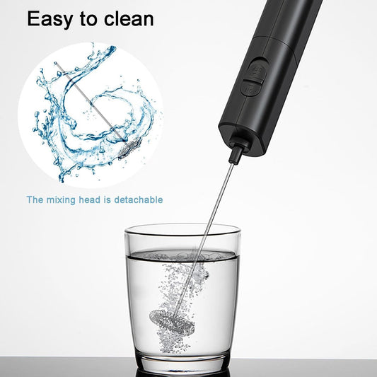 Milk Frother - Milk Frothers - Manual Milk Frother - Electric Milk Frother - Functional Electric Milk Frother - Portable Electric Milk Frother - With Whisk - For Coffee, Matcha, Latte and Cappuccino