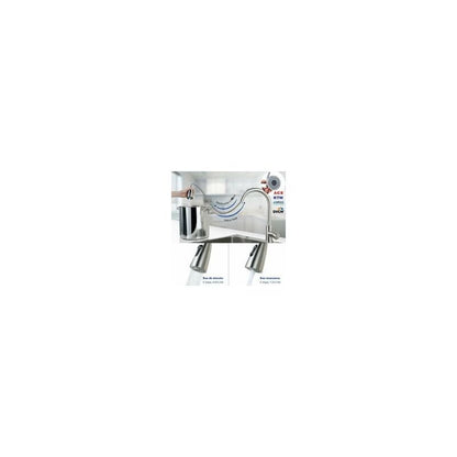 304 Stainless Steel Pull Out Kitchen Sink Mixer Faucet 360 Degree Rotatable