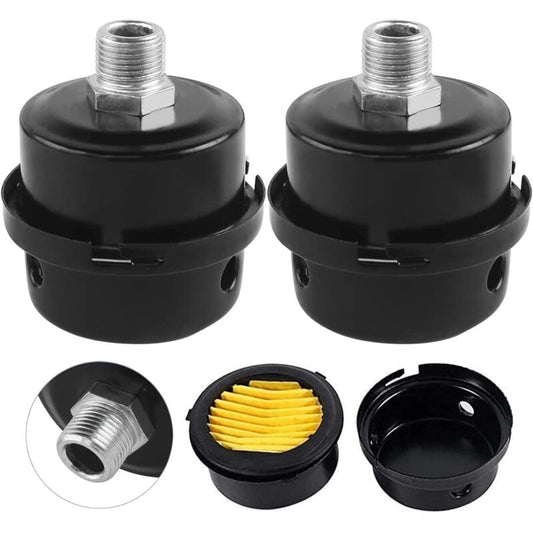 2 Pieces Air Filter Silencer, Air Compressor Filter Silencer, 3/8\" Air Compressor Filter 16.3mm