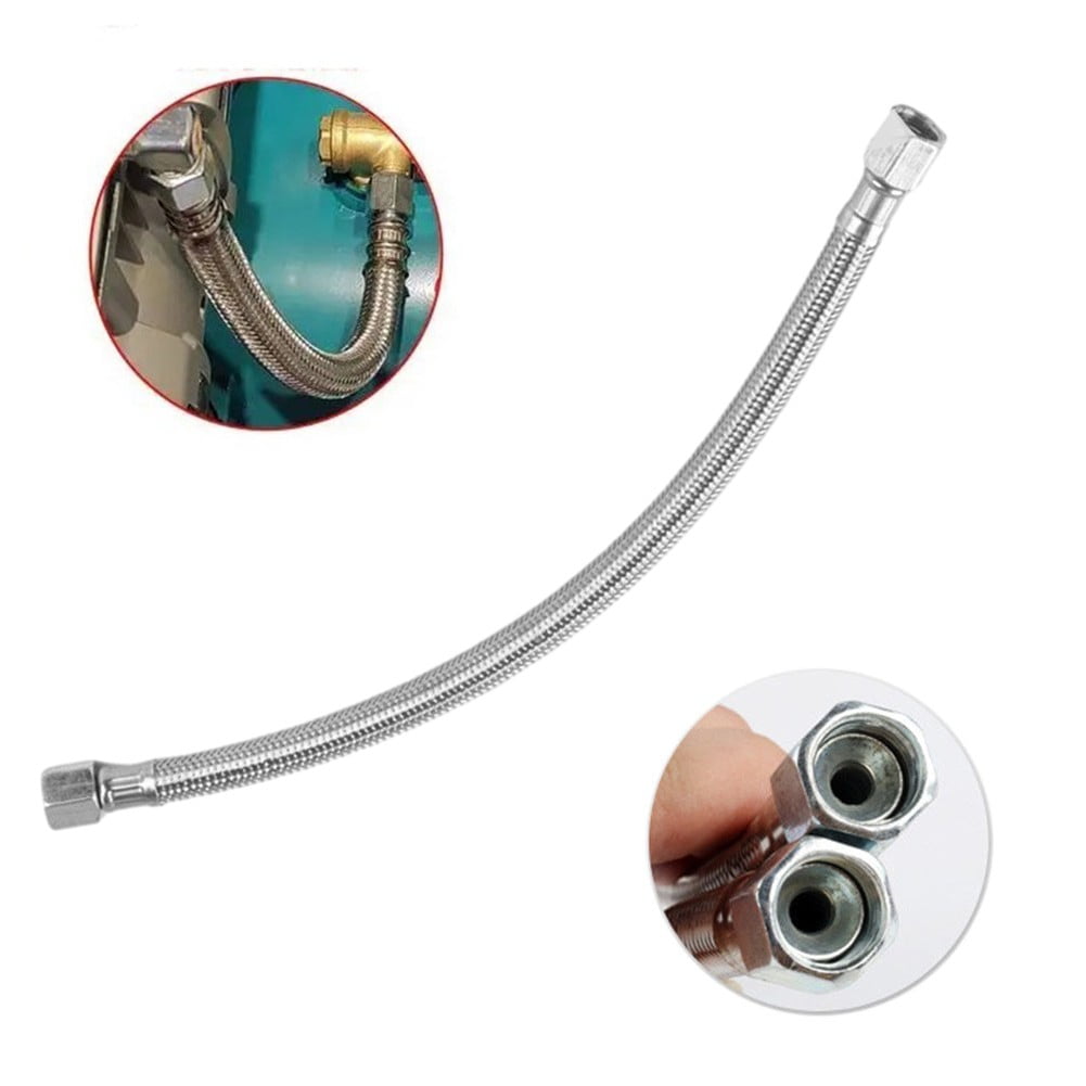 1Pc Air Compressor Tube Stainless Steel 350Mm Air Compressor Flexible Hose Air Pump Check Valve Connecting Pipe Smile Home