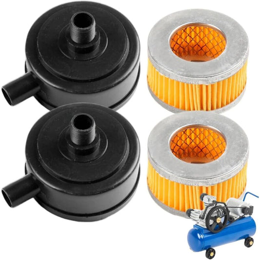 2pcs 20mm thread air compressor filter muffler intake filter with plastic cover, air exchange for compressor and pneumatic tools