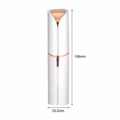 Eyebrow epilator and trimmer for facial, nose, bikini line hair, white