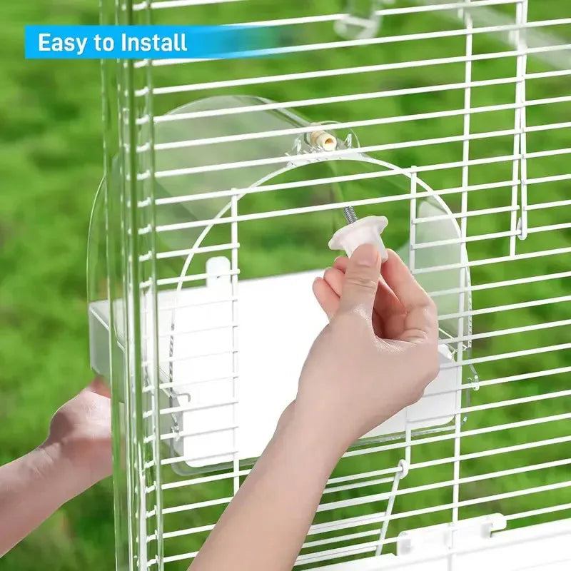 3in1 Parrot Bath Basin Bird Bathtub Cage or Accessory Pet Bird Feeder Water Bowl - Bathroom