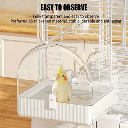 3in1 Parrot Bath Basin Bird Bathtub Cage or Accessory Pet Bird Feeder Water Bowl - Bathroom