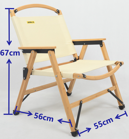 4 Chairs & 1 Table Set Bamboo Camping Folding Portable Outdoor Picnic Travel BBQ