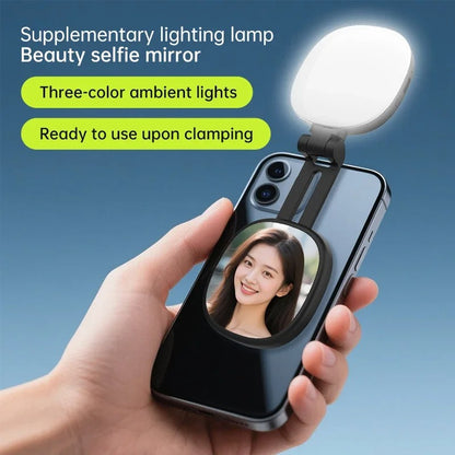 SnapGlow Portable Magnetic Selfie Ring Light with Mirror