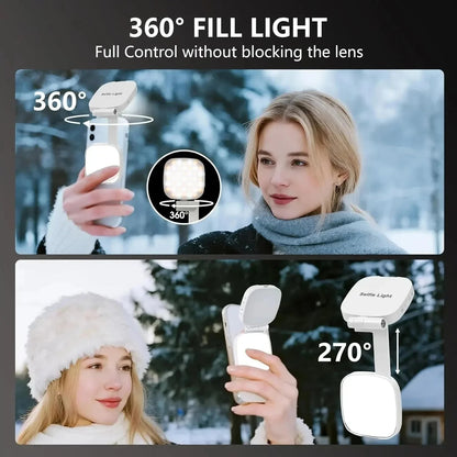 SnapGlow Portable Magnetic Selfie Ring Light with Mirror