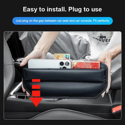 AutoDrop™ Universal Leather Car Seat Gap Organizer & Storage Pocket