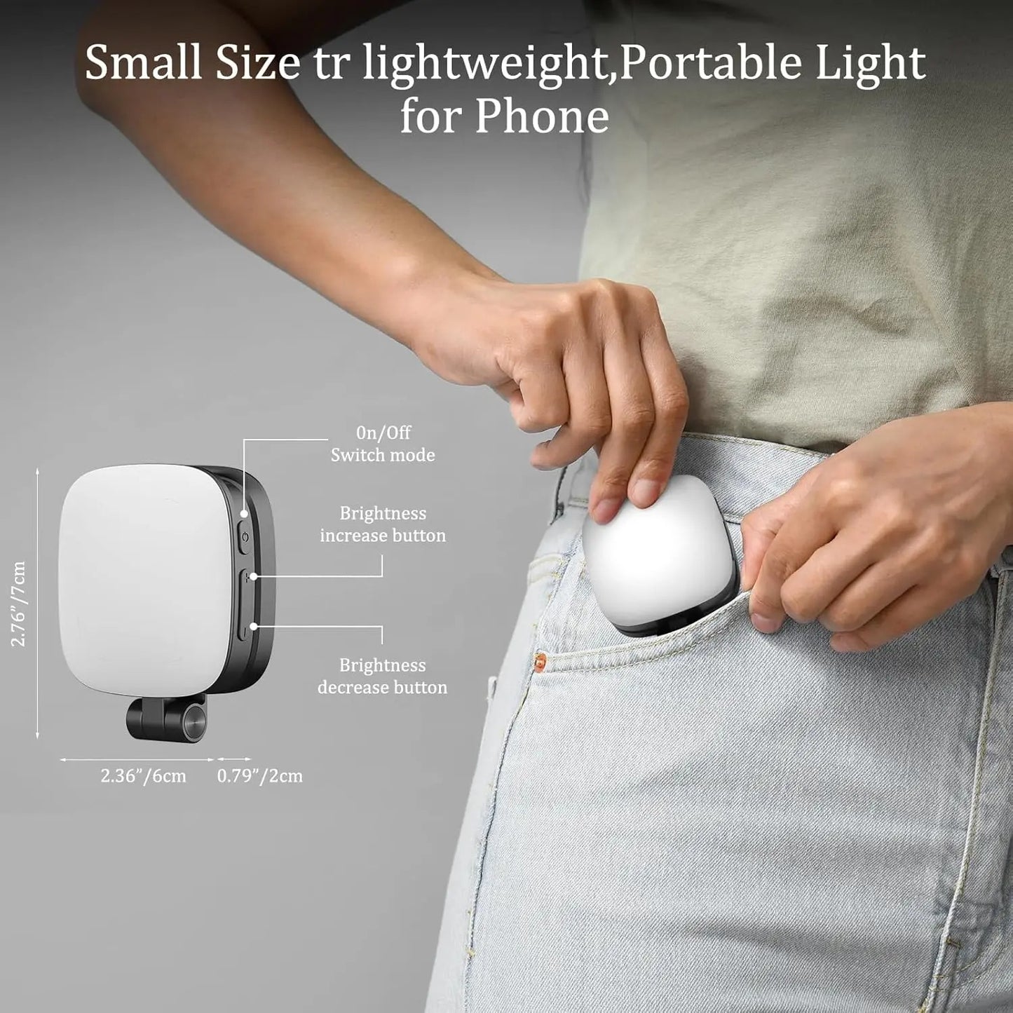 SnapGlow Portable Magnetic Selfie Ring Light with Mirror