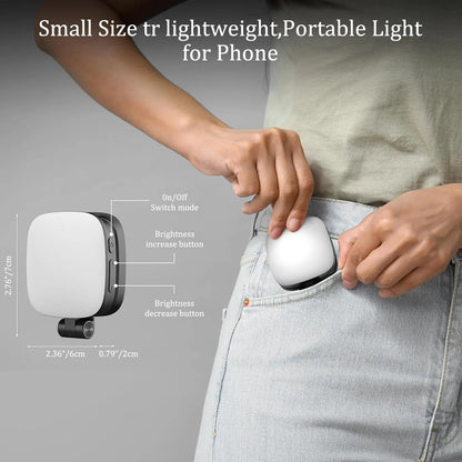 SnapGlow Portable Magnetic Selfie Ring Light with Mirror