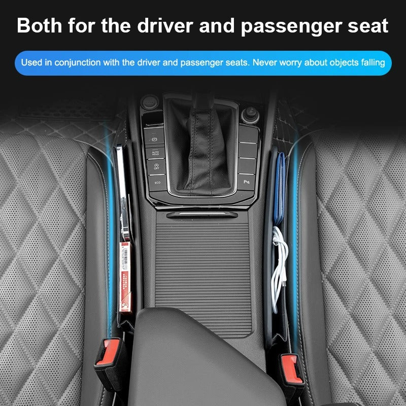 AutoDrop™ Universal Leather Car Seat Gap Organizer & Storage Pocket
