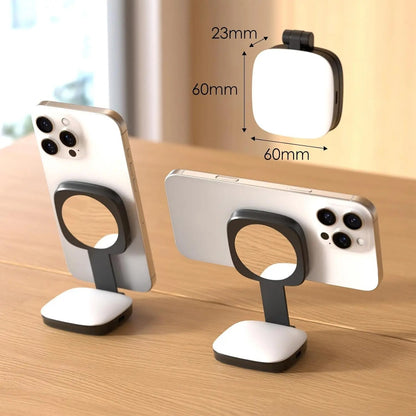 SnapGlow Portable Magnetic Selfie Ring Light with Mirror