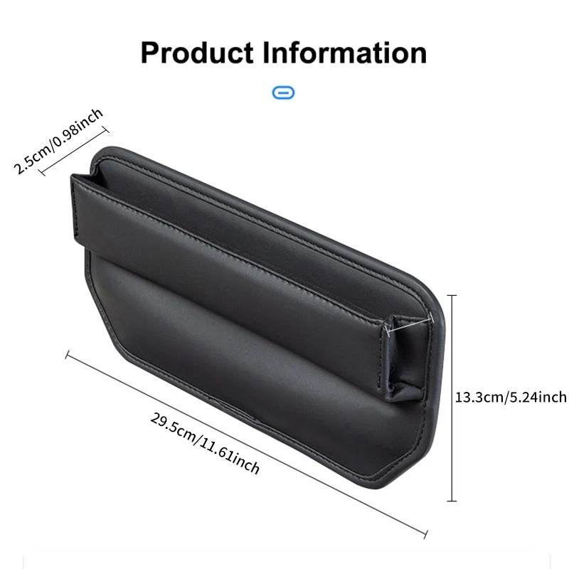AutoDrop™ Universal Leather Car Seat Gap Organizer & Storage Pocket