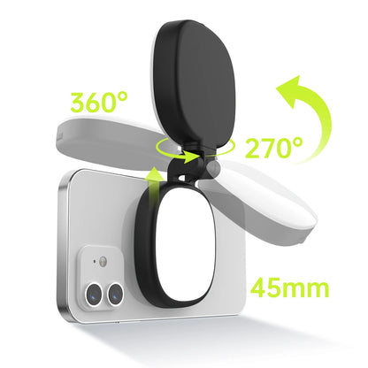 SnapGlow Portable Magnetic Selfie Ring Light with Mirror